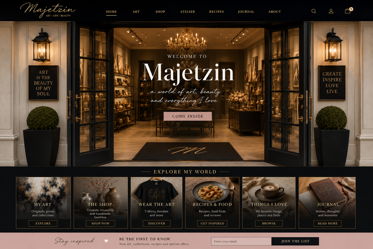 Majetzin luxury boutique entrance